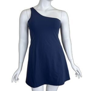 Outdoor Voices Womens Size XL Blue One Shoulder Asymmetrical Mini Dress Athletic
